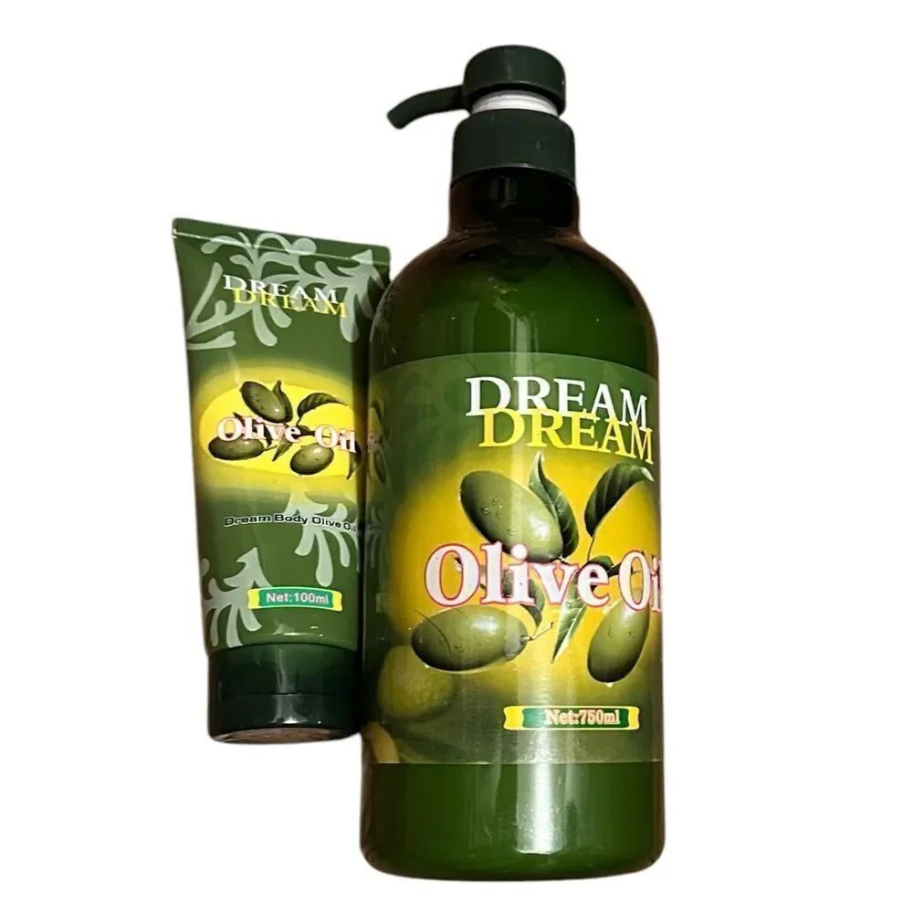 Dream Dream Olive oil moisturizer body cream 750ml pump bottle and 100ml tube